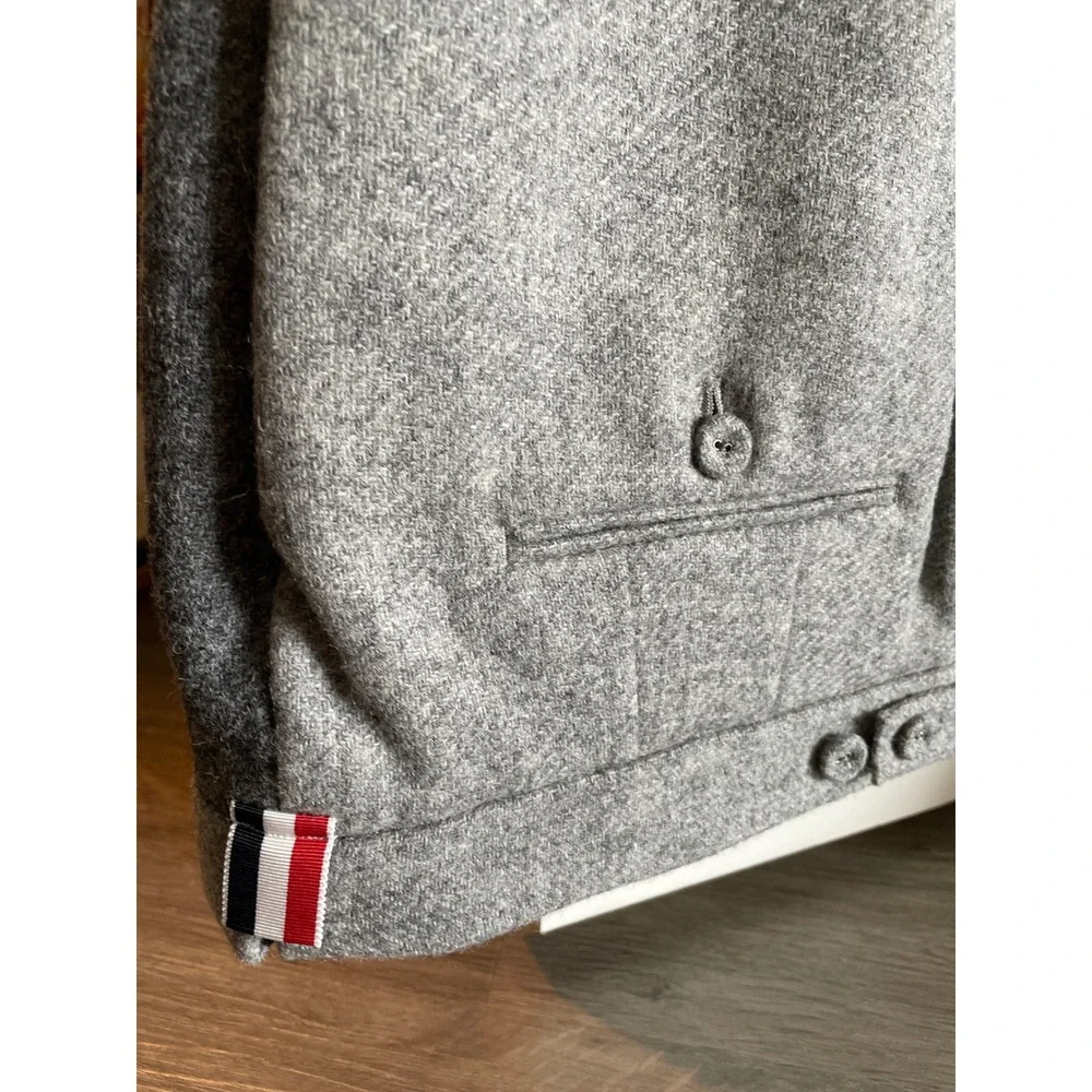 Thom Browne Tapered two tone Gray Wool Tweed Pants Size 3